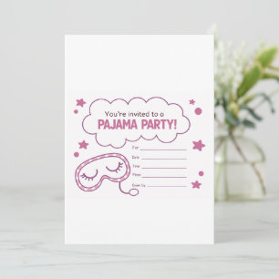 Pyjamaparty-Einladung für Mädchen Einladung