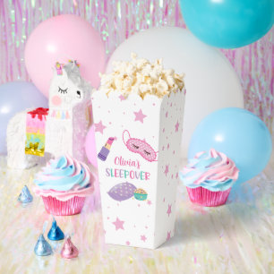 Pyjamaparty Übernachtungsparty rosa lila Tweens Geschenkschachtel