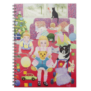 Pyjamas des Teddybären Weihnachts Notizblock