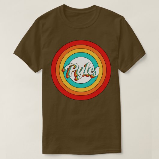Pyles Name Shirt Vintag Pyles Circle (Design vorne)