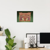 Pylonschektorte mit Geier dekoriert Poster (Heimbüro)