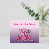 Pynky der Drache Postkarte (Stehend Vorderseite)