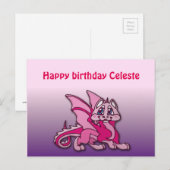 Pynky der Drache Postkarte (Vorne/Hinten)