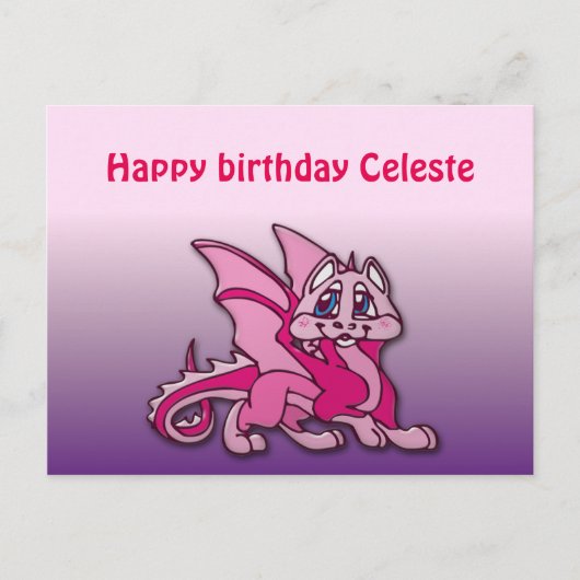 Pynky der Drache Postkarte (Vorderseite)