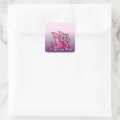 Pynky der Drache Quadratischer Aufkleber (Tasche)