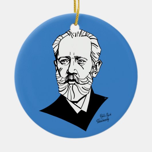Pyotr Tchaikovsky Keramik Ornament (Vorne)