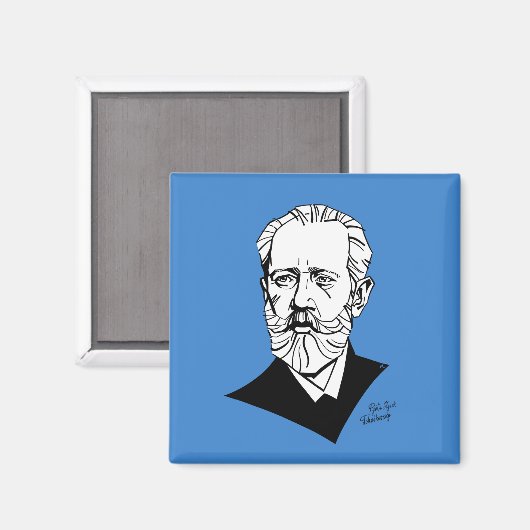 Pyotr Tchaikovsky Magnet (Vorderseite/Rückseite)