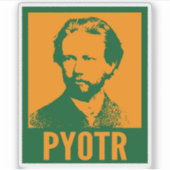 Pyotr Tchaikovsky Pop Art Custom Cut Vinyl Aufkleber (Vorderseite)
