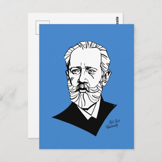 Pyotr Tchaikovsky Postkarte (Vorne/Hinten)