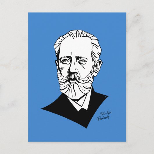 Pyotr Tchaikovsky Postkarte (Vorderseite)