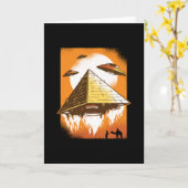 Pyramid Alien Invader Karte (Gelbe Blume)