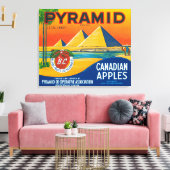 Pyramid Apple Label - Penticton B.C. Kanada Leinwanddruck (Insitu (Wohnzimmer))