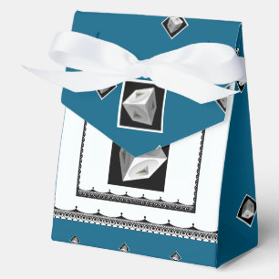 Pyramid Cube Blk Aquamarin Geschenkschachtel