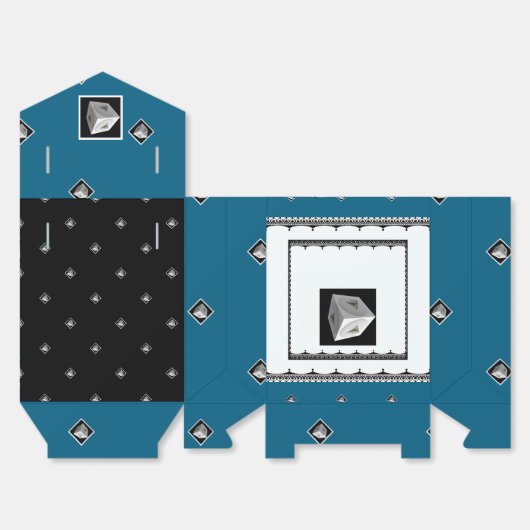 Pyramid Cube Blk Aquamarin Geschenkschachtel (Ungefaltet)