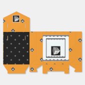 Pyramid Cube Blk White Orange Geschenkschachtel (Ungefaltet)