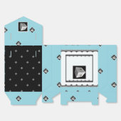 Pyramid Cube Blk White Pastel Blue Geschenkschachtel (Ungefaltet)