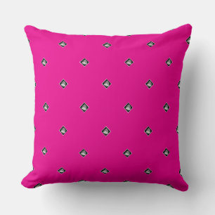 Pyramid Cube Repeat Hot Pink Kissen