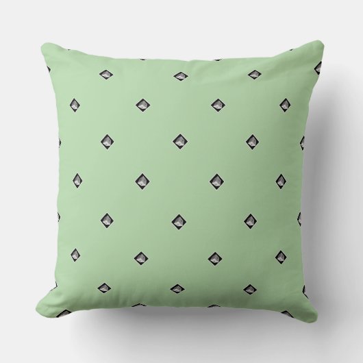 Pyramid Cube Repeat Mint Green Kissen (Vorderseite)