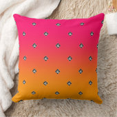 Pyramid Cube Repeat Pink Yellow Kissen (Decke)