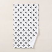 Pyramid Cube Repeat White Badhandtuch Set (Handtuch)