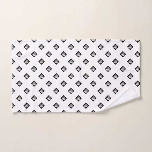 Pyramid Cube Repeat White Badhandtuch Set (Handtuch)
