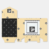 Pyramid Cube Schwarz-weiß Creme Geschenkschachtel (Ungefaltet)