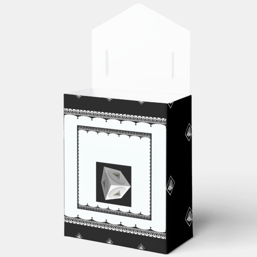 Pyramid Cube Schwarz-weiß Geschenkschachtel (Offen)