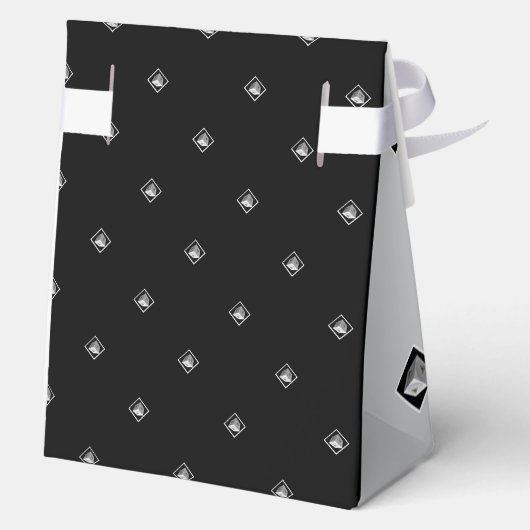 Pyramid Cube Schwarz-weiß Grau Geschenkschachtel (Rückseite)