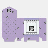 Pyramid Cube Schwarz-weiß Lilac Geschenkschachtel (Ungefaltet)