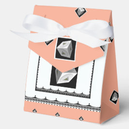 Pyramid Cube Schwarz-weiß Peach Geschenkschachtel