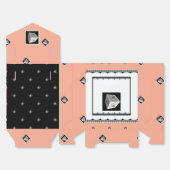 Pyramid Cube Schwarz-weiß Peach Geschenkschachtel (Ungefaltet)