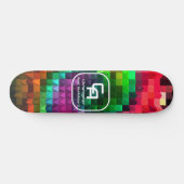 Pyramid Fraktal Monogram Multicolors Skateboard (Horizontal)