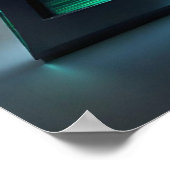 PYRAMID GREEN AQUAMARIN LICHT POSTER (Ecke)