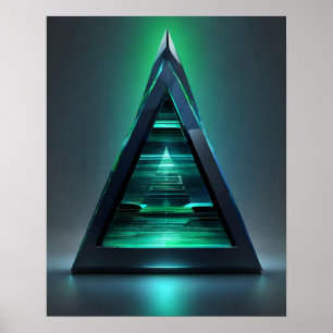 PYRAMID GREEN AQUAMARIN LICHT POSTER