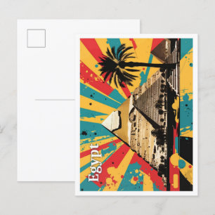 Pyramid Kairo Ägypten Pop Kunst, Dichtung und Musi Postkarte