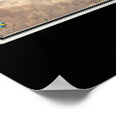 Pyramid Lake Nevada Satelliten-Poster Karte Poster (Ecke)