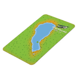 Pyramid Lake Nevada USA Karte Magnet