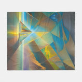 Pyramid Landscape Geometric Abstract Design Fleecedecke (Vorderseite (Horizontal))