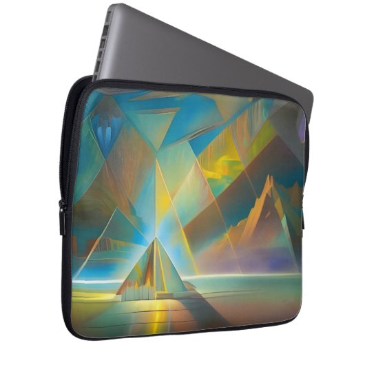 Pyramid Landscape Geometric Abstract Design Laptopschutzhülle (Vorne Rechts)