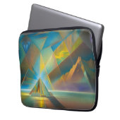 Pyramid Landscape Geometric Abstract Design Laptopschutzhülle (Vorderseite Links)