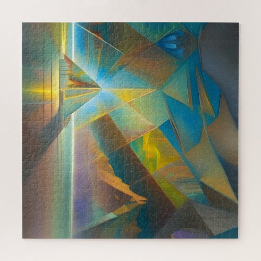 Pyramid Landscape Geometric Abstract Design Puzzle (Horizontal)