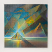 Pyramid Landscape Geometric Abstract Design Puzzle (Vertikal)