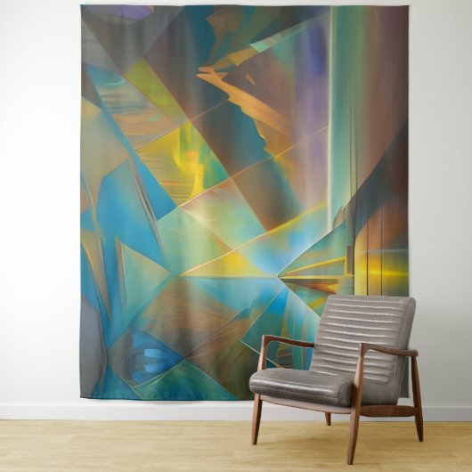 Pyramid Landscape Geometric Abstract Design Wandteppich (Beispiel)