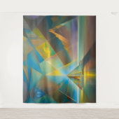 Pyramid Landscape Geometric Abstract Design Wandteppich (Vorderseite)