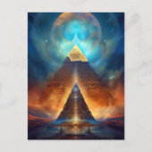Pyramid Mystical Fantasy Visionäre Kunst Postkarte (Vorderseite)