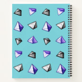 Pyramid Pattern Geometric Geek Math Lover Notizbuch (Rückseite)