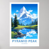 Pyramid Peak Colorado Reisen Print Poster (Vorne)