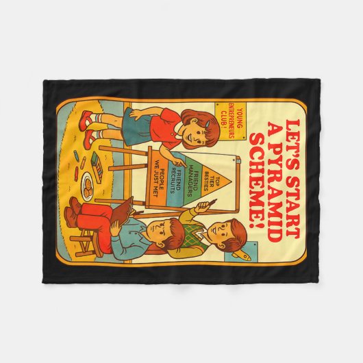 Pyramid Scheme Funny Blackcraft Cult Dark Humor Sa Fleecedecke (Vorderseite (Horizontal))