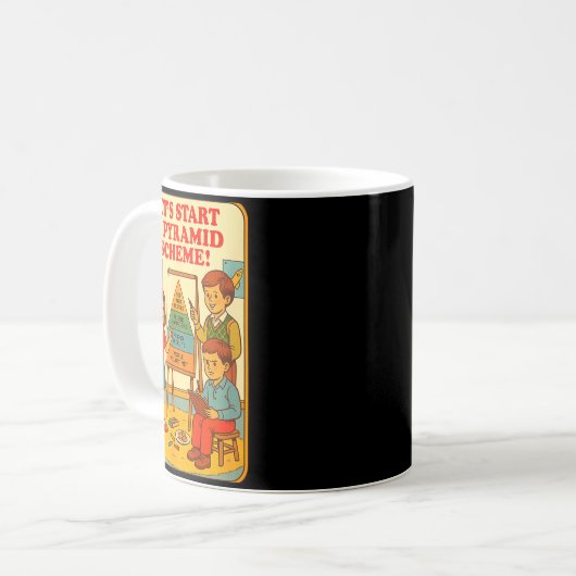 Pyramid Scheme Funny Blackcraft Cult Dark Humor Sa Kaffeetasse (Vorderseite Links)
