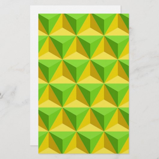 PYRAMID TRIANGLE PATTERN BRIEFPAPIER (Vorne/Hinten)
